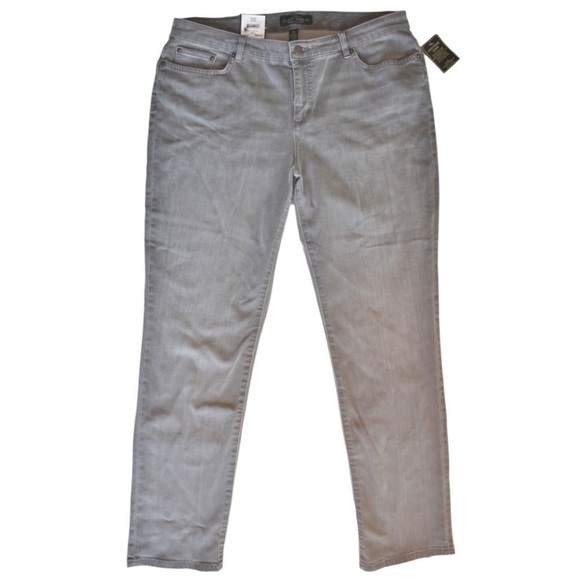 LRL Lauren Ralph Lauren 16W Gray-Wash Straight Heritage Women's Jeans - NEW - Picture 2 of 16